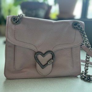 Aimee Kestenberg soft pink leather cross-body/shoulder purse